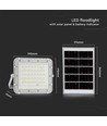 80W LED solcelle projektør - 800lm, IP65, 10W solcellepanel, fjernbetjening, udendørs