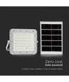 80W LED solcelle projektør - 800lm, IP65, 10W solcellepanel, fjernbetjening, udendørs