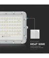 120W Solcelle LED projektør med 15W panel - 1200lm, IP65, 4000K, inkl. fjernbetjening og 3m kabel