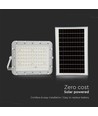 120W Solcelle LED projektør med 15W panel - 1200lm, IP65, 4000K, inkl. fjernbetjening og 3m kabel