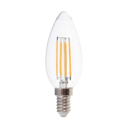 E14 5,5W LED filament kertepære - Dæmpbar, klar glas, 110lm/W