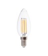 E14 5,5W LED filament kertepære - Dæmpbar, klar glas, 110lm/W