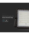 120W Solcelle LED projektør med panel - 1200lm, IP65, inkl. fjernbetjening, sort, udendørs