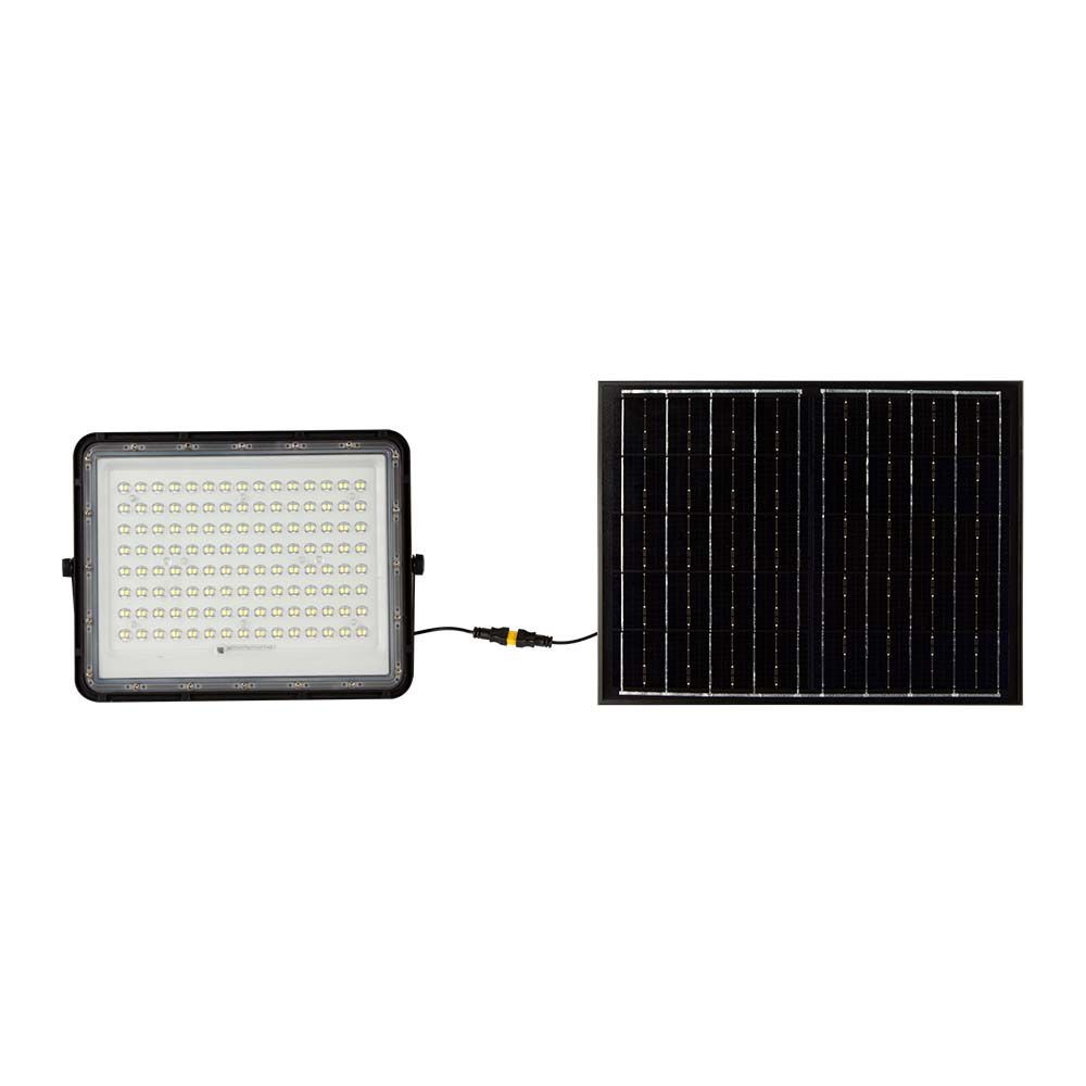 Vt Led Solar Projektør 180w - 6400k, 16000 Mah Batteri, 3m Kabel, Smart Ir Fjernbetjening, Hurtig Opladning - Kulør Kold - V-tac