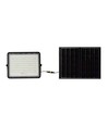20W solcelle projektør med sensor og fjernbetjening - 1800lm, IP65, 6400K, sort kabinet