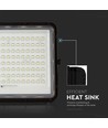 20W solcelle projektør med sensor og fjernbetjening - 1800lm, IP65, 6400K, sort kabinet
