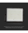 20W solcelle projektør med sensor og fjernbetjening - 1800lm, IP65, 6400K, sort kabinet