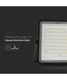 20W LED solcelle projektør - IP65, 4000K, sort, inkl. solpanel og fjernbetjening