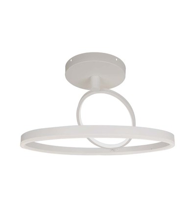 37W metalloftlampe - LED, Ø500xH200mm, 3000K, hvid hus