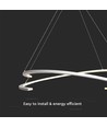 48W Metalloftlampe - LED, Ø800xH1200mm, 4000K, Hvid, TRIAC dæmpbar