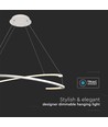48W Metalloftlampe - LED, Ø800xH1200mm, 4000K, Hvid, TRIAC dæmpbar