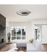 48W LED designer loftslampe - 5150lm, Triac dæmpbar, Ø60cm, sort, 3000K