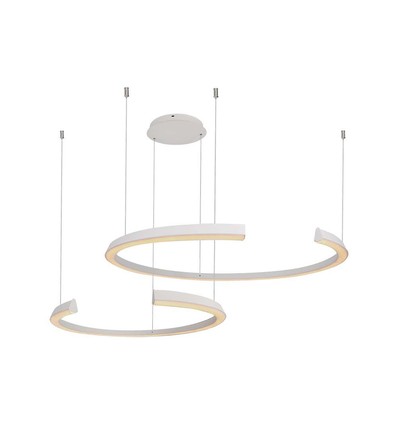 48W LED designer pendel - Hvid, 4000K, Triac dæmpbar, to halvmåner