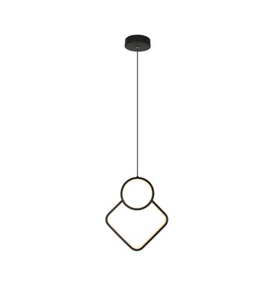 12W LED Hængelampe - Metal, L280xH1800mm, 3000K, Sort, Hus