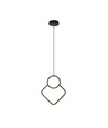 12W LED pendel, hvidt rombe-design - 105lm/W, 28x180cm, moderne lysekrone