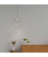 12W LED pendel, hvidt rombe-design - 105lm/W, 28x180cm, moderne lysekrone