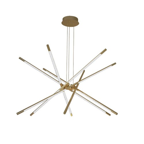 42W LED Hængelampe - Ø85xH31xH120cm, 3000K, Guld, Hus