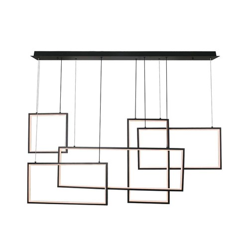 45W LED Hængende Lampe - Dekorativ L120xH50xH160cm 3000K Sort, Hus