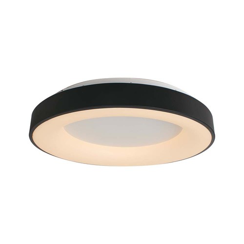 49W dekorativ loftslampe - Ø60xH9cm, 3000K, sort hus