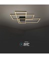 47W LED loftslampe - L90xW67cm, 3000K, dæmpbar, sort finish, dekorativ indendørs belysning