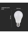 E27 8,5W LED pære - A60, 3000K, Samsung LED chip, 5 års garanti