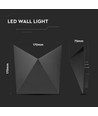 5W LED væglampe - IP65, sort, 110lm/W, 17,5x17,5cm, aluminium, inkl. lyskilde