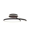 54W LED designer pendel, dæmpbar - Sort, 4000K, 5330lm, rund abstrakt form