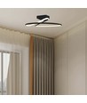 20W LED designer pendel, Ø25cm - 107lm/W, 4000K, sort, rund, moderne design