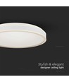 18W LED designer loftslampe - Rund, hvid, Ø35cm, 4000K, 1280lm