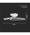 24W LED designer loftlampe - Rund, hvid, 2560lm, 4000K, IP20