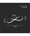24W Infinity LED designerlampe - 3000K, sort, 360 grader, væg/loftlampe