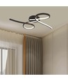 24W LED Loftlampe - Sort Struktur, Pulverlakeret, Designlampe, 3000K