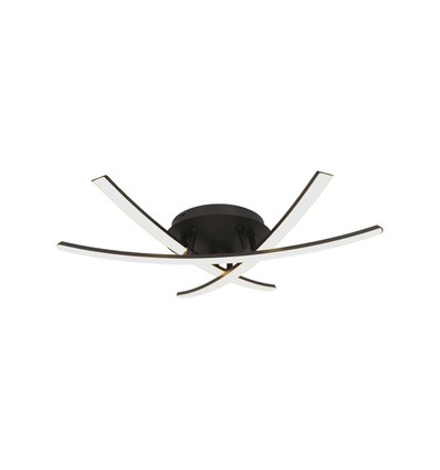 20W LED designer loftlampe - 3 krydsede rør, 105lm/W, sort finish, 3000K