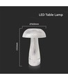 1W genopladelig LED bordlampe - Touch dæmpbar, 3-i-1 CCT, transparent, Ø16 x 25 cm