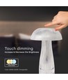 1W genopladelig LED bordlampe - Touch dæmpbar, 3-i-1 CCT, transparent, Ø16 x 25 cm