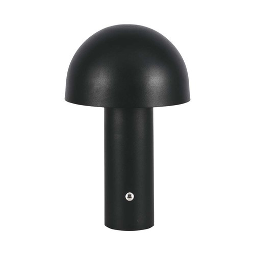 3W genopladelig LED bordlampe, sort - 3-i-1 CCT, dæmpbar, touch, 5V, 1800mAh batteri