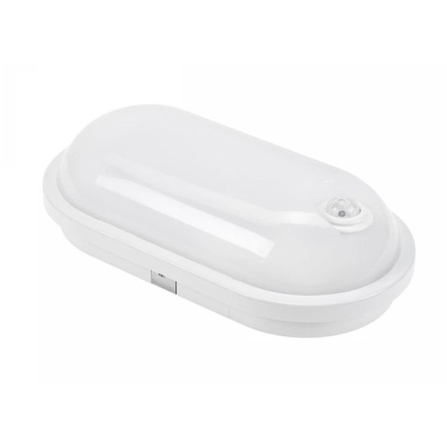 20W LED Technic lampe - IP54, IK07, Oval, 4000K, PIR sensor