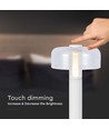 1W LED bordlampe med batteri, hvid - Genopladelig, 3000K, touch dæmpbar, DC 5V