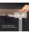 1W genopladelig LED bordlampe - Touch dæmpbar, 1800mAh batteri, 3000K, grå, inkl. USB-C kabel