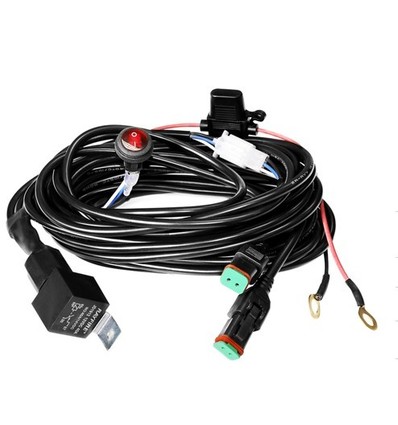 Kabel med afbryder til LEDlife arbejdslampe - Til 2 lamper, 2x15A, DT06-2S stik