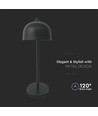 V-Tac Opladelig bordlampe 3i1 - CCT, sort, IP20, touch dæmpbar