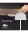 V-Tac Opladelig bordlampe 3i1 - CCT, hvid, IP20, touch dæmpbar