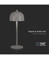 V-Tac Opladelig bordlampe 3i1 - CCT, grå, IP20, touch dæmpbar