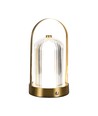 1W genopladelig LED bordlampe, touch dæmpbar - 3-i-1 CCT, French Gold, 1800mAh batteri, højde 19cm