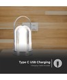 1W genopladelig LED bordlampe, 3-i-1 CCT - Touch dæmpbar, USB-C, 6-8 timers batteri, antik finish