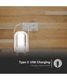 1W genopladelig LED bordlampe, antik bronze - 3-i-1 CCT, dæmpbar, 5V, 1800mAh batteri, højde 19cm