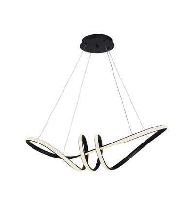 LED hængende dekorativ lampe - L720x300, 3000K, sort hus