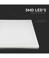 60x60 LED panel, 36W - 110lm/W, 2-i-1 indbygning eller påbygning, hvid kant