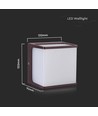 8W LED væglampe - IP65, brun, kvadratisk, inkl. lyskilde
