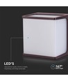 8W LED væglampe - IP65, brun krop, 4000K, 800lm, 120x120x92mm